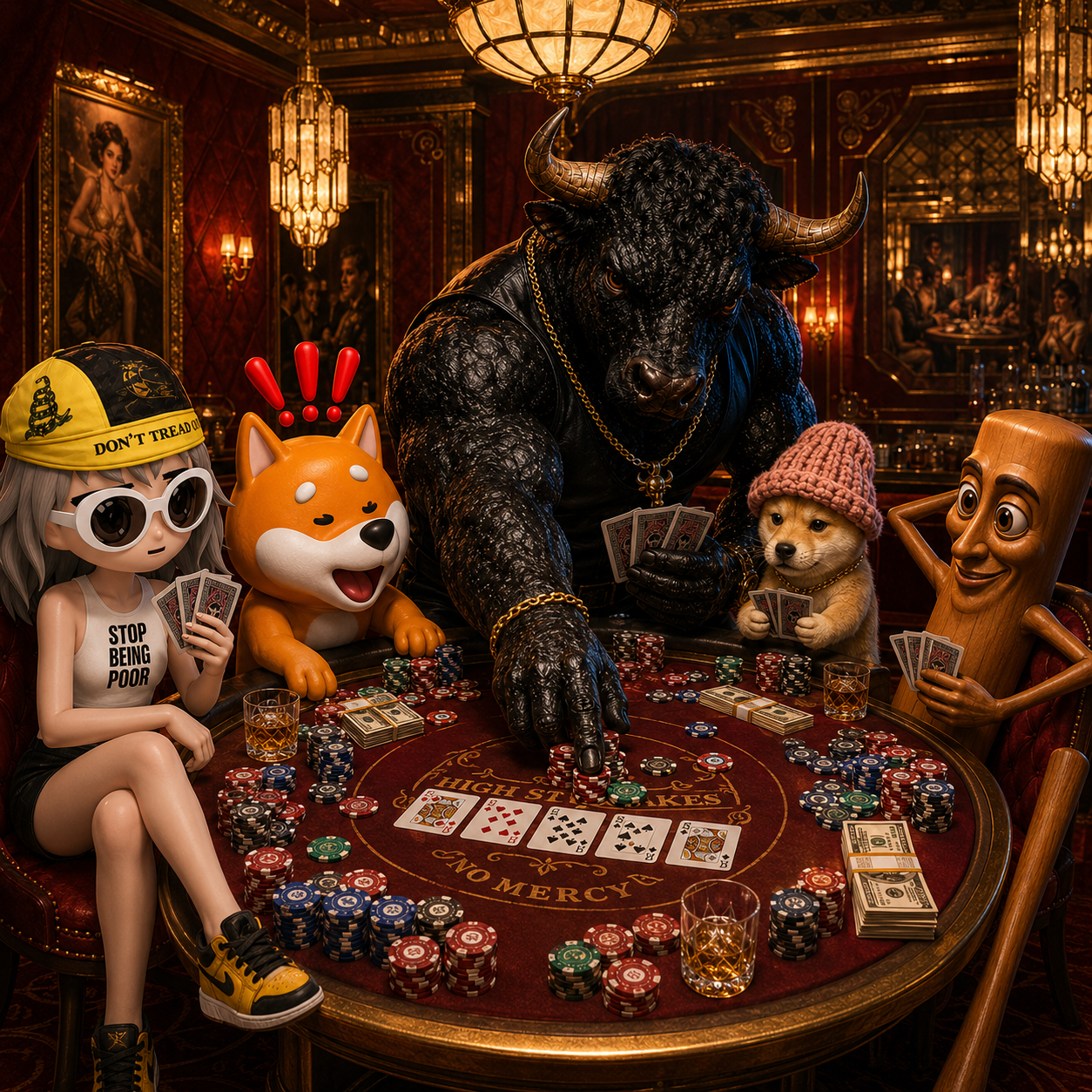 The Poker Bull high stakes table